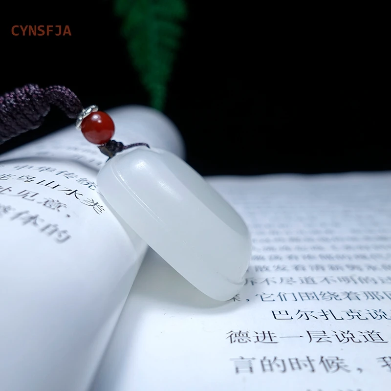 CYNSFJA New Real Rare Certified Natural Hetian Nephrite Jade Unisex Lucky Amulets Peace Jade Pendant High Quality Best Gifts