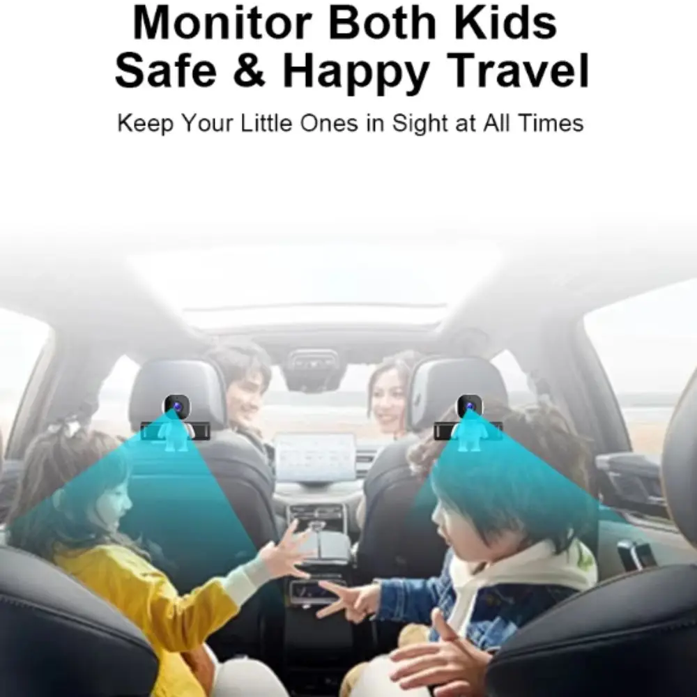 4.3 Inch Screen Baby Car Mirror Suction Cup Mount Folding Display Baby Car Monitor Infrared Camera Night Vision Car Seat Mirror