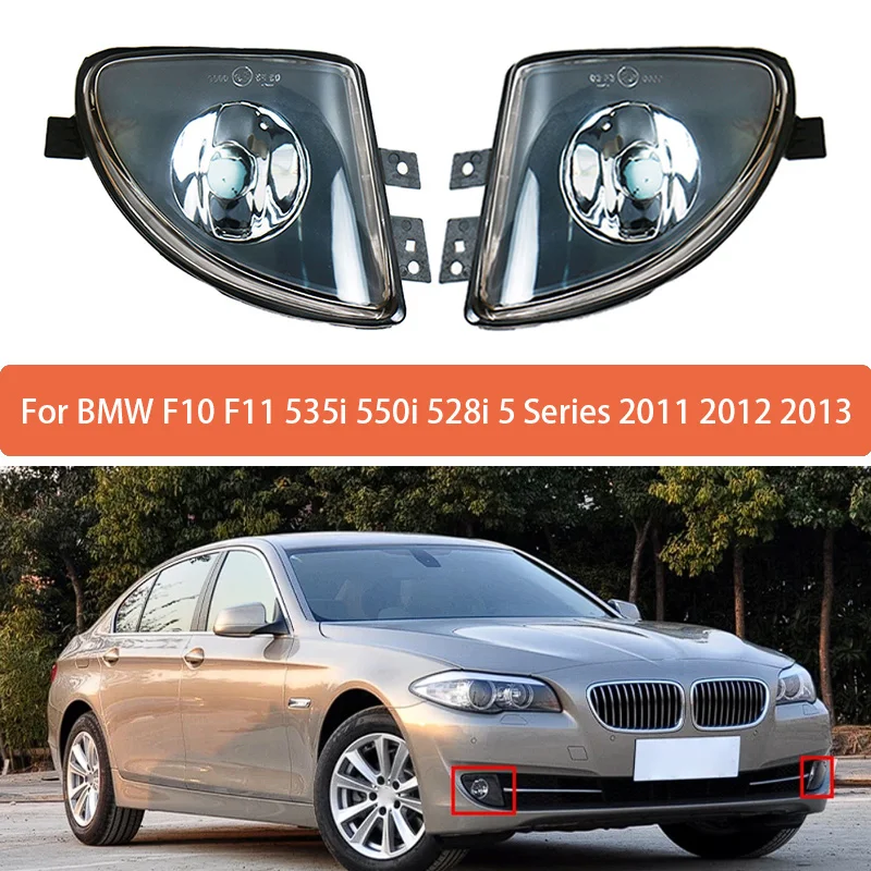 

Pair Fog Lamp For BMW 5 Series F10 F11 535i 550i 528i 2011 2012 2013 Front Bumper Anti Fog Light 63177216887 63177216888