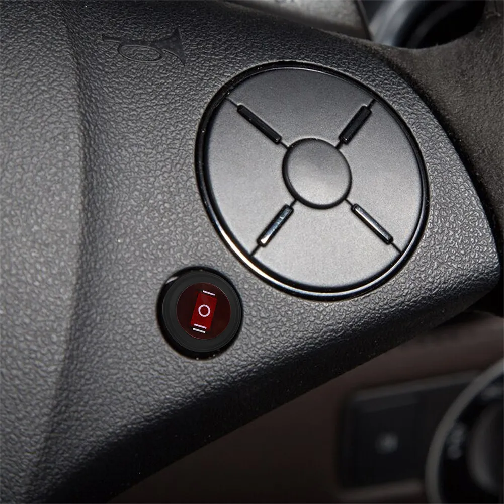 2Pcs Round Waterproof Rocker Switch 3 Pin 3 Position on Off Toggle Button for Car Auto Truck Camper Electrical Devices