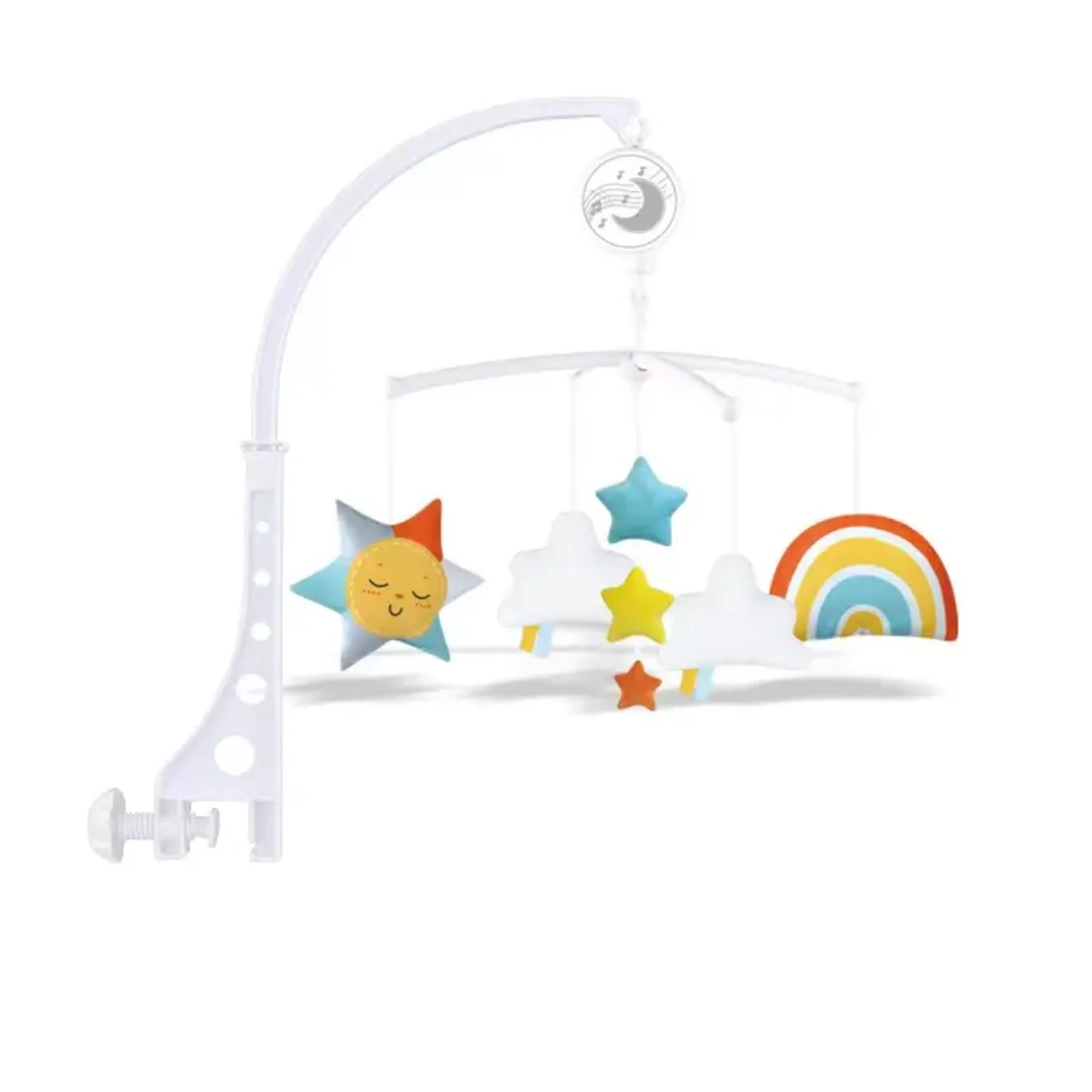 Jouet hochet de cloche de lit bricolage pour bébé, cloche de chevet itude arc-en-ciel pour bébé, jouet réconfortant en tissu, ensemble de jouets Movil Cuna Bebe