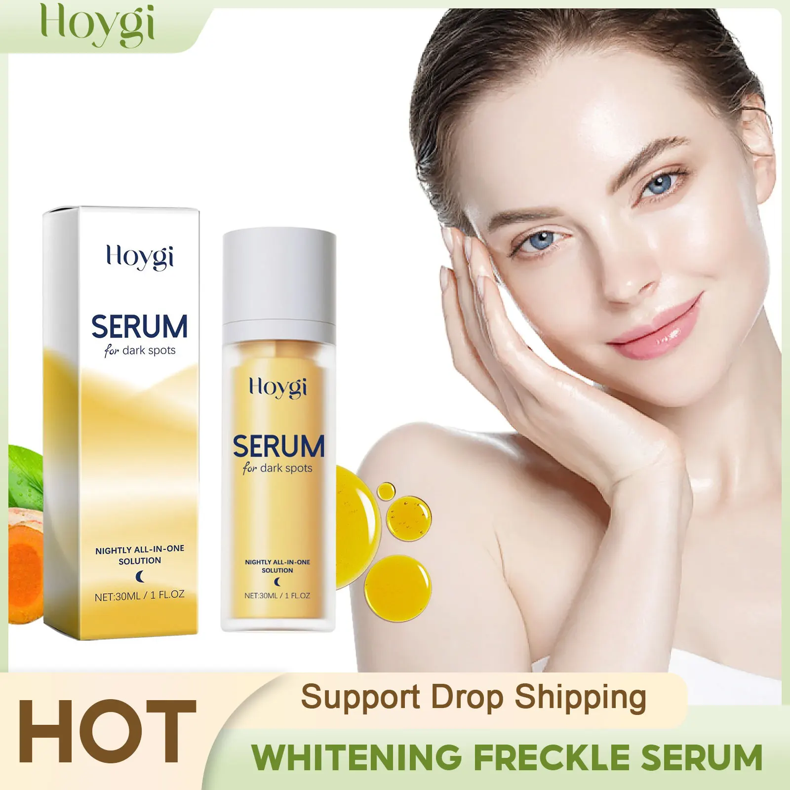 Whitening Freckle Serum Remove Dark Spot Melanin Correcting Pore Shrinking Brightening Skin Moisturizing Hyaluronic Acid Essence