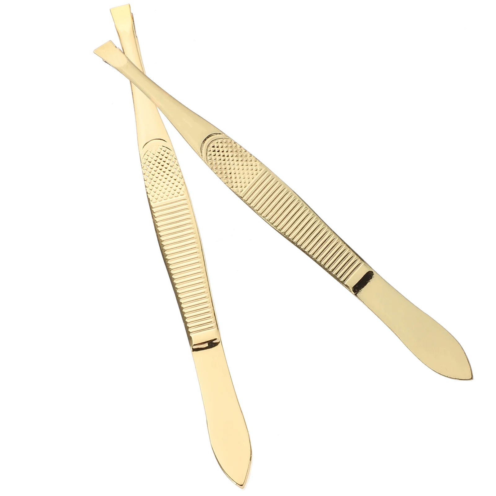 2Pcs Eyebrow Tweezers Stainless Steel Precision Diagonal Brow Clip Removal Tool for Professional Personal Use