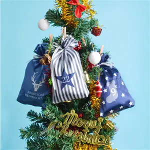 Christmas Advent Calendar Gift Bags, Diy Paper Stickers, Wooden Ornament, Christmas Decoration, 24PCs, 2022 12 Main Sales Wood Calendar - №5