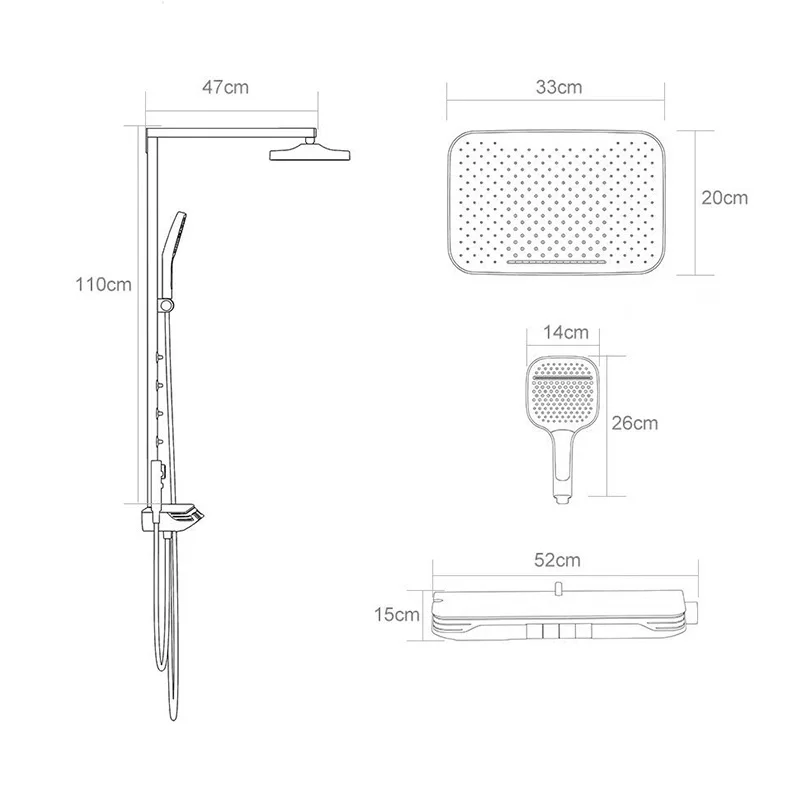 ห้องน้ําชุดฝักบัวมัลติฟังก์ชั่นอัจฉริยะดิจิตอลจอแสดงผลคีย์เปียโนเอวสเปรย์ Booster โรงแรมชุด