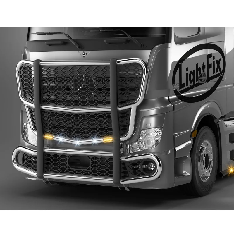 

LED Front Bumper Light for Tamiya 1/14 RC Truck Benz Actros 56348 3363 Collision Barrier Cattle Fence Lamp Tractor DIY Parts