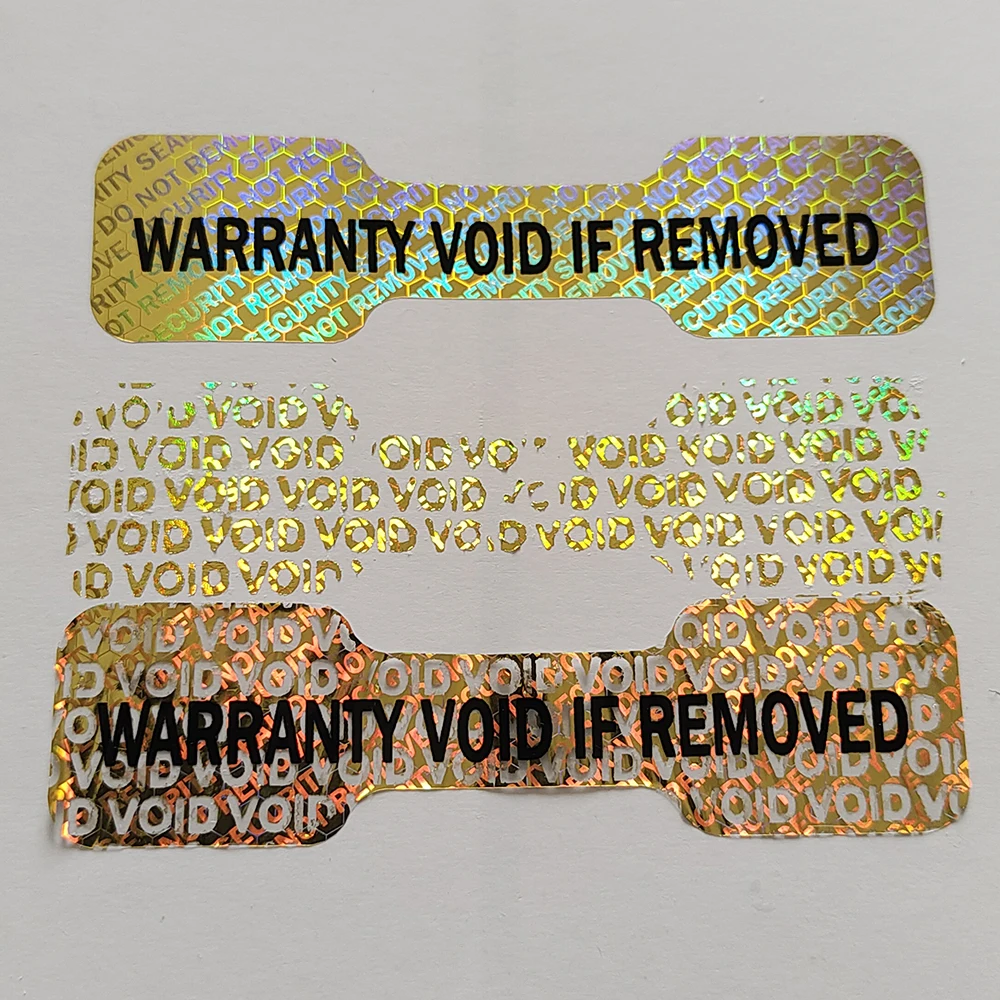 5000pcs 69x18mm Gold Hologram Security Seal WARRANTY VOID IF REMOVED DO NOT REMOVE Warning Sticker Tamper Proof Anti-fake Label