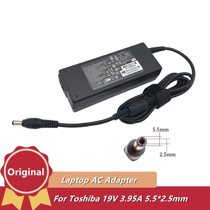 PA3715E-1AC3 baru asli 19V 3,95a 75W pengisi daya Laptop untuk Toshiba Satellite L300 L350 L450 L600 AC Adapter PA3468U-1ACA