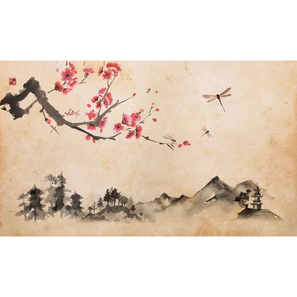 Tapis de souris professionnel pour jeux de cartes TCG, style peinture à l'encre japonaise, accessoires de bureau, tapis de bureau