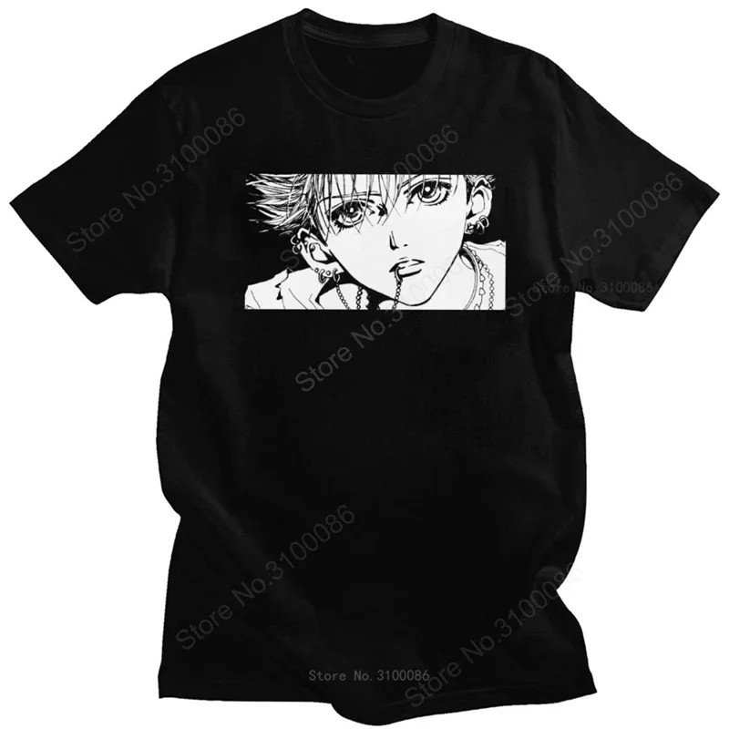 Trendy Mens Nana Manga T Shirt Short Sleeved CottonStreetwear Tshirt Leisure Ren Honjo Tee Tops Anime T-shirt Clothes