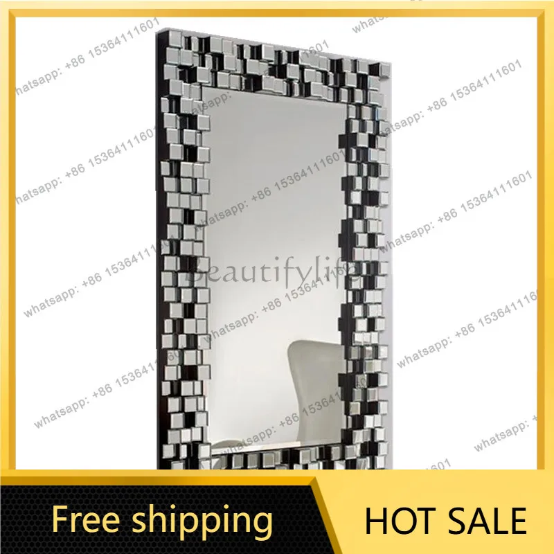 LS bathroom bathroom wall-mounted decorative mirror bedroom wall-mounted homestay art creation