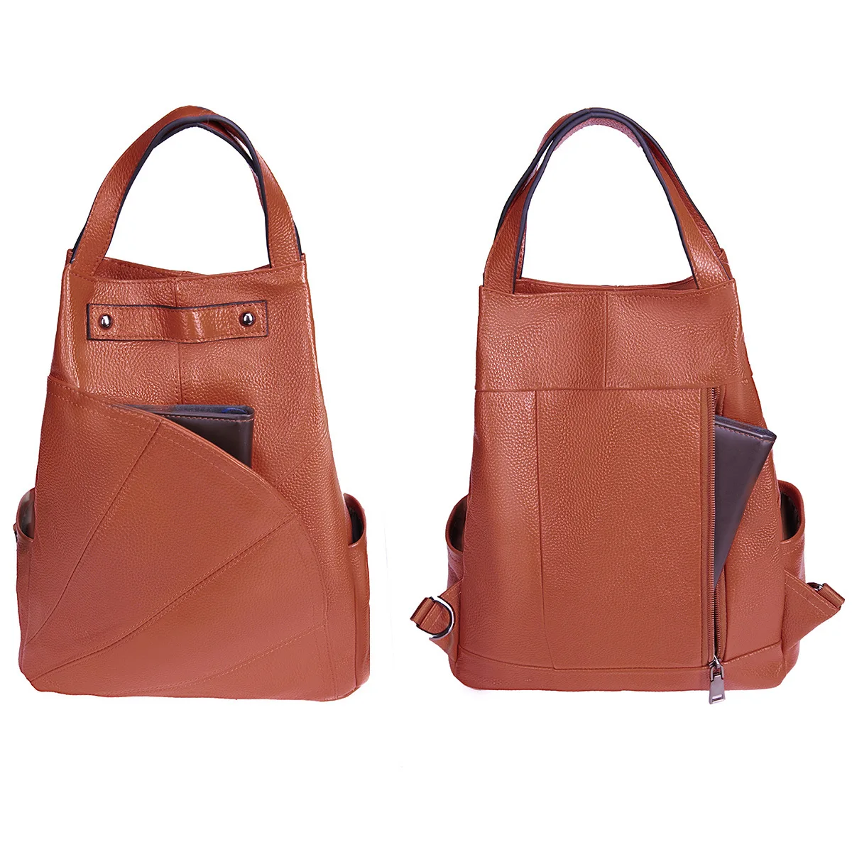 YUECIMIE Purple Genuine Leather Backpack Women Brand School Backpack Real Leather Female Mochila Shoulder Bags For Teenage Girl