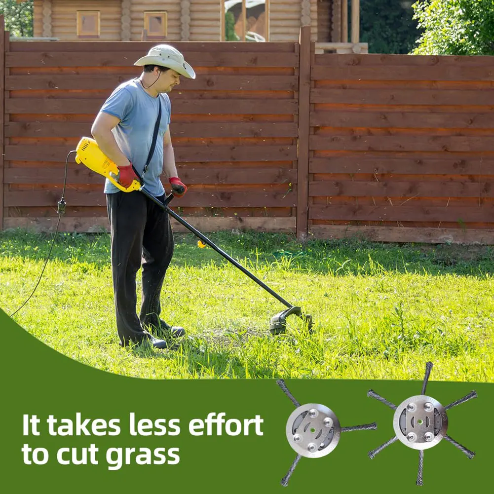 

Сменная головка триммера для струны, адаптер для поедания сорняков, инструмент, кусторез, стальная головка, проводное лезвие триммера для газонокосилки, кромковый поддон