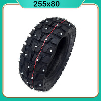 TUOVT 10 Inch Electric Scooter Studded Stud 255X80 Winter Snow Tire for NAVEE N65,VSETT 10+,Wolf Warrior X GT,KuKirin G2 Max