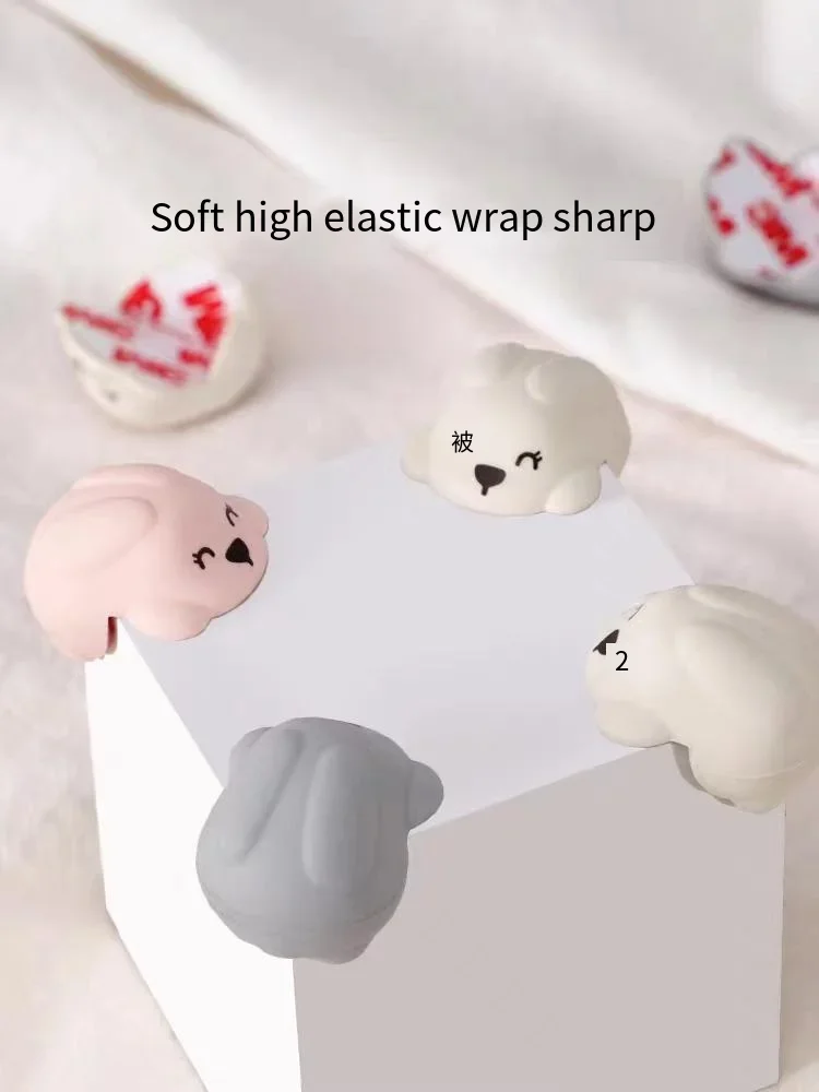 

4PCS Children's anti-collision Horn Safety to Protect the Baby From Harm Animal Cartoon Shape Silicone Horn to Protect the Baby