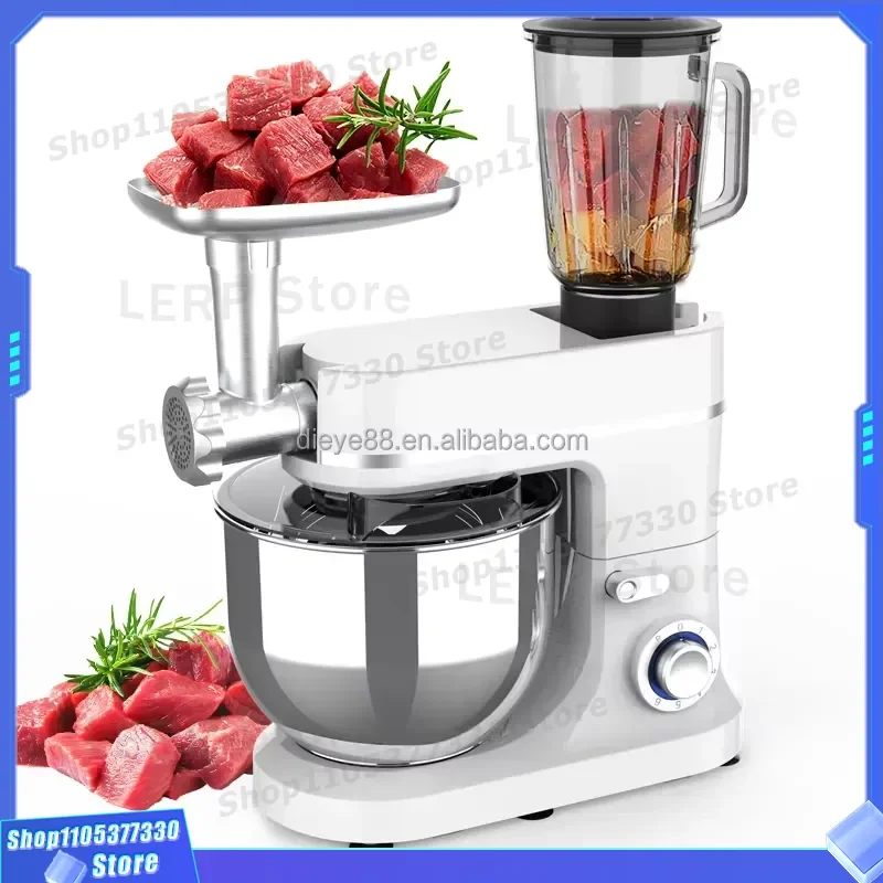 1500W Electric Stand Mixer 6 Speeds Stainless Steel Bowl 6.5L to 10L Capacity Dough Hook Kitchen Appliance for Home Baking