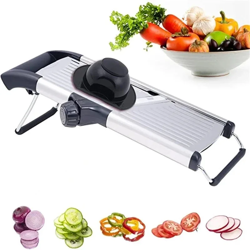 

Adjustable Stainless Steel Vegetable Chopper Tomato Onion Potato Cabbage Cutter Chip French Fry Vegetable Shredder