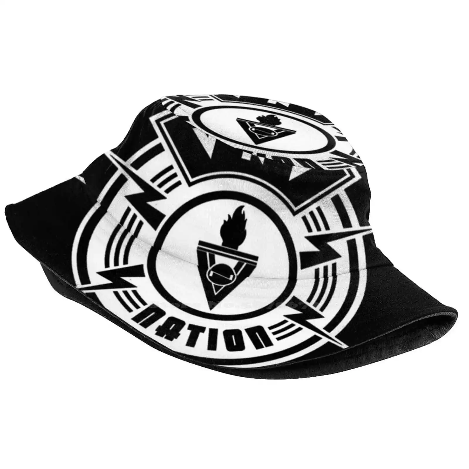 Vnv Nation Band Unisex Fisherman Hats Bucket Hats Classic Black Flag Electronic Sub Pop Automatic Edm Irish Noire Mark Jackson