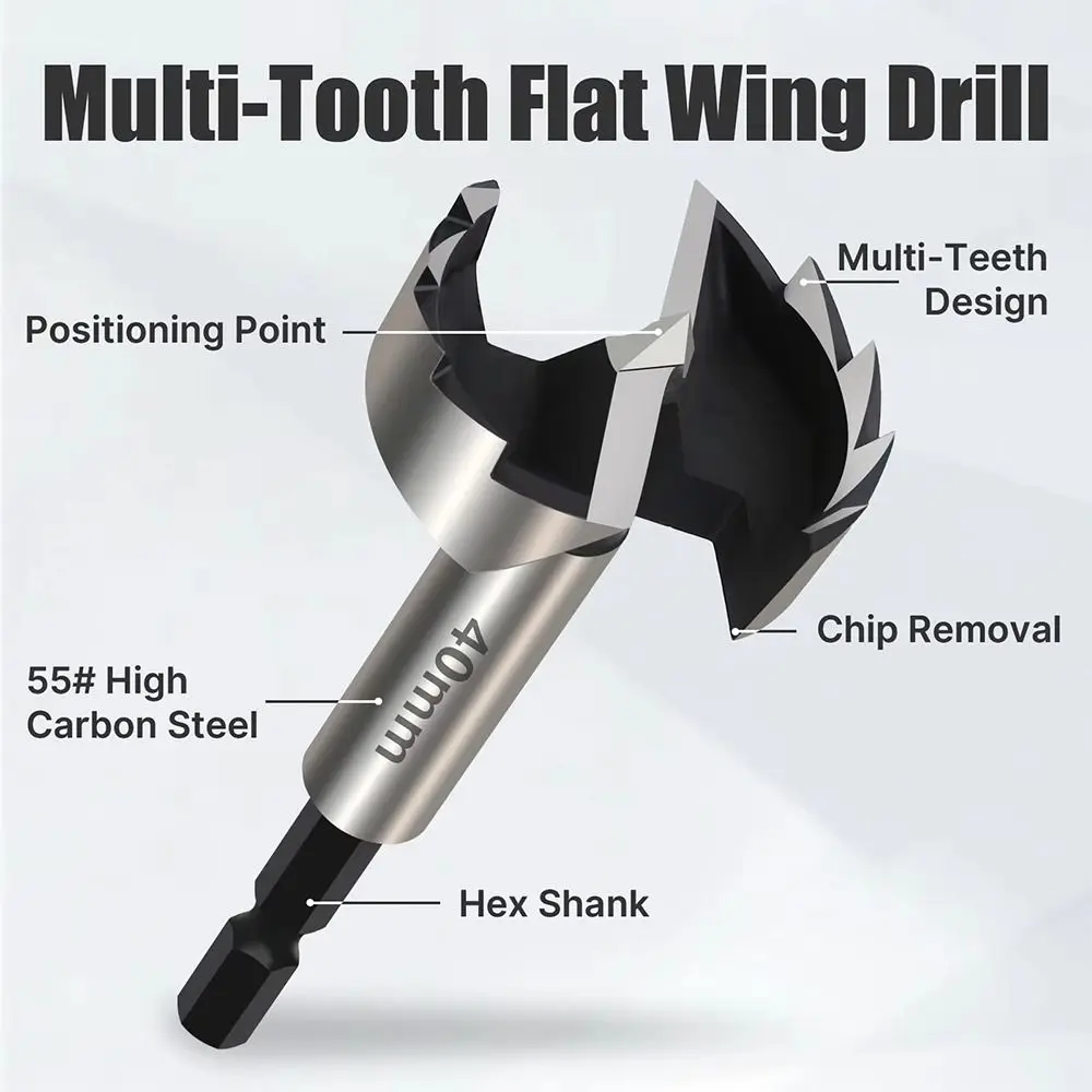 1Pcs High Carbon Steel Forstner Boring Drill Bits 1/4