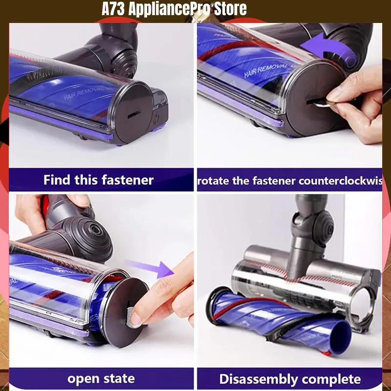 

Replacement Brush Roller For Dyson Anti-Tangle Vacuum Head, Reduces Hair Wrapping Restores Suction Power-A73Z