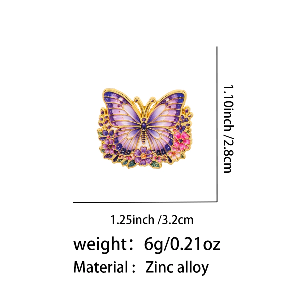 5/10PCS SET Butterfly Style Women Soft Enamel Pin Men Badges Brooch for Clothes Lapel Pins for Backpacks Jewelry Accessories
