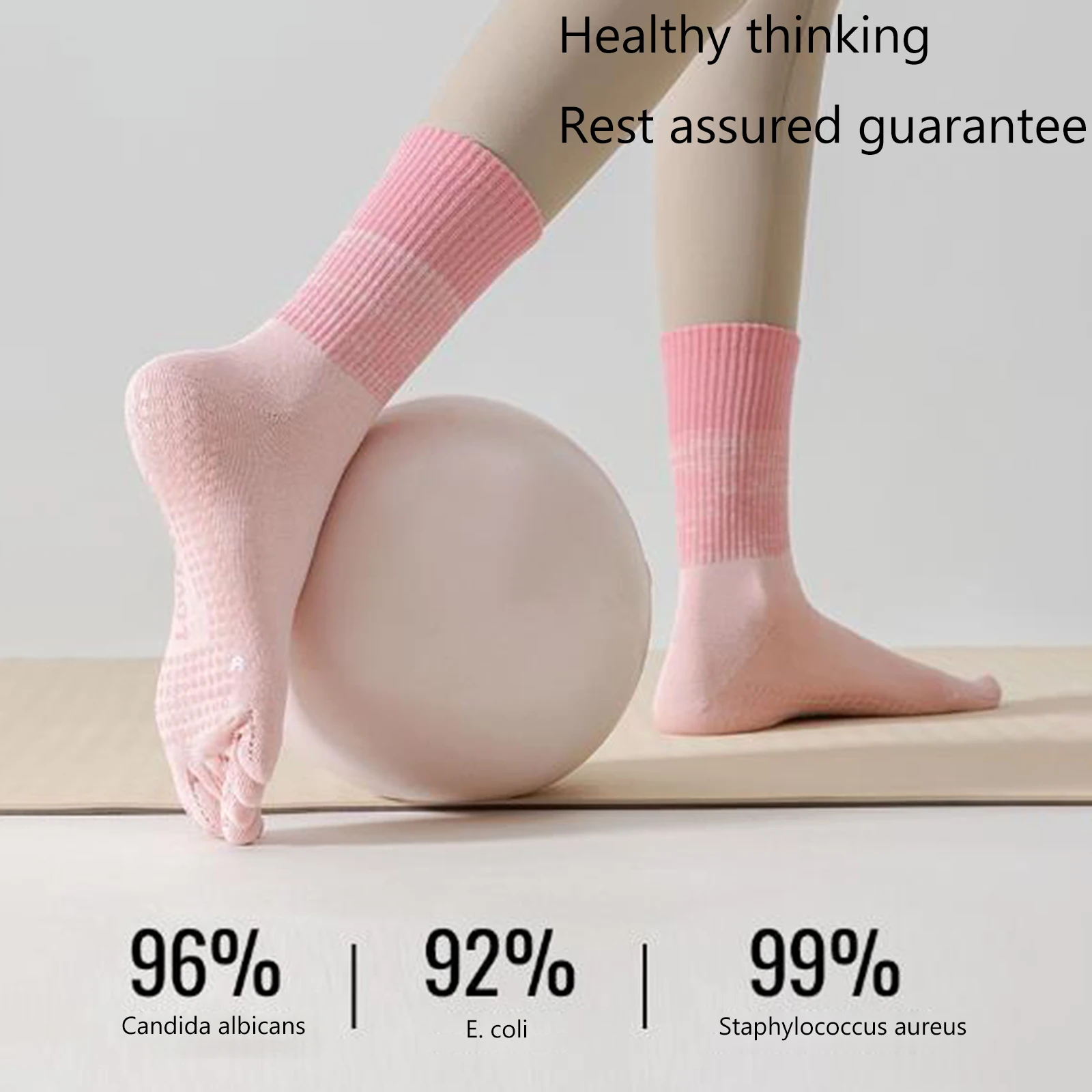 패션 여성용 미끄럼 방지 요가 양말 5발가락 그립 양말 스포츠, 댄스, 필라테스, 운동을 위한 소프트 크루 양말