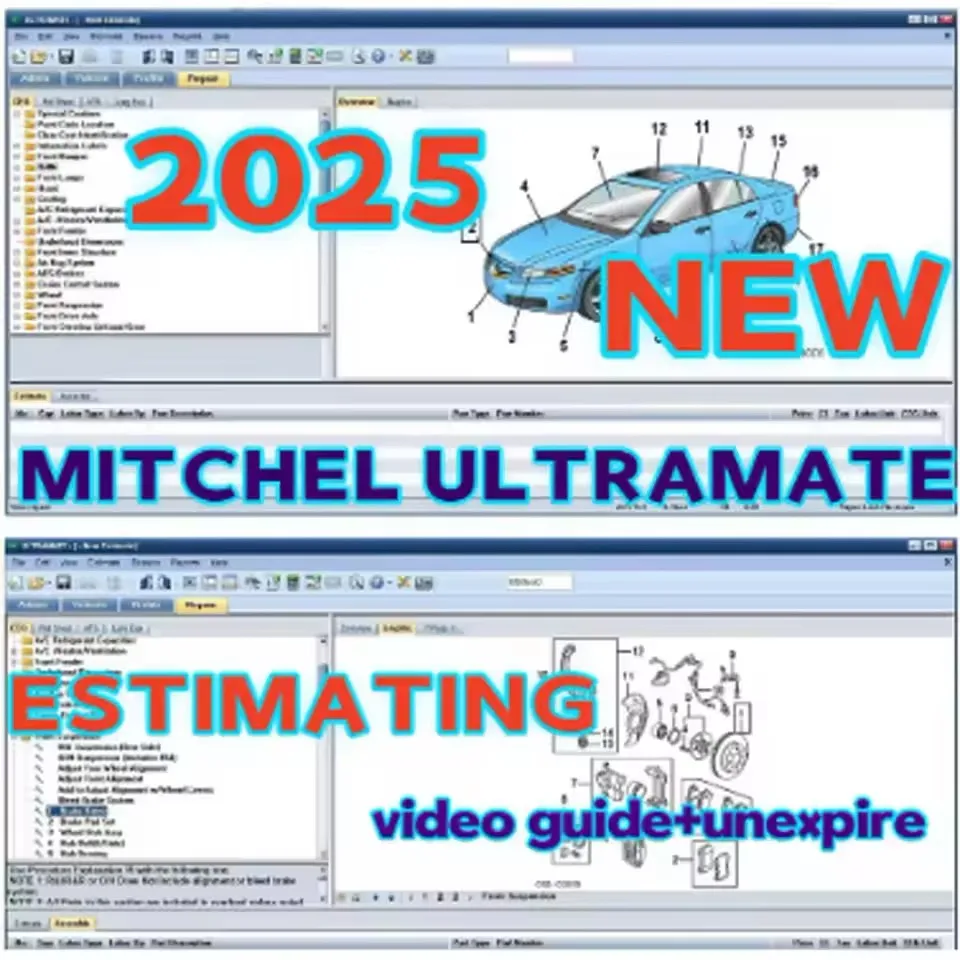 2025 NEW Mitchell Ultramate 7 Complete Advanced Estimating System + Ultra Patch & HAYNES PRO Vivid 2015.1 Automotive Workshop