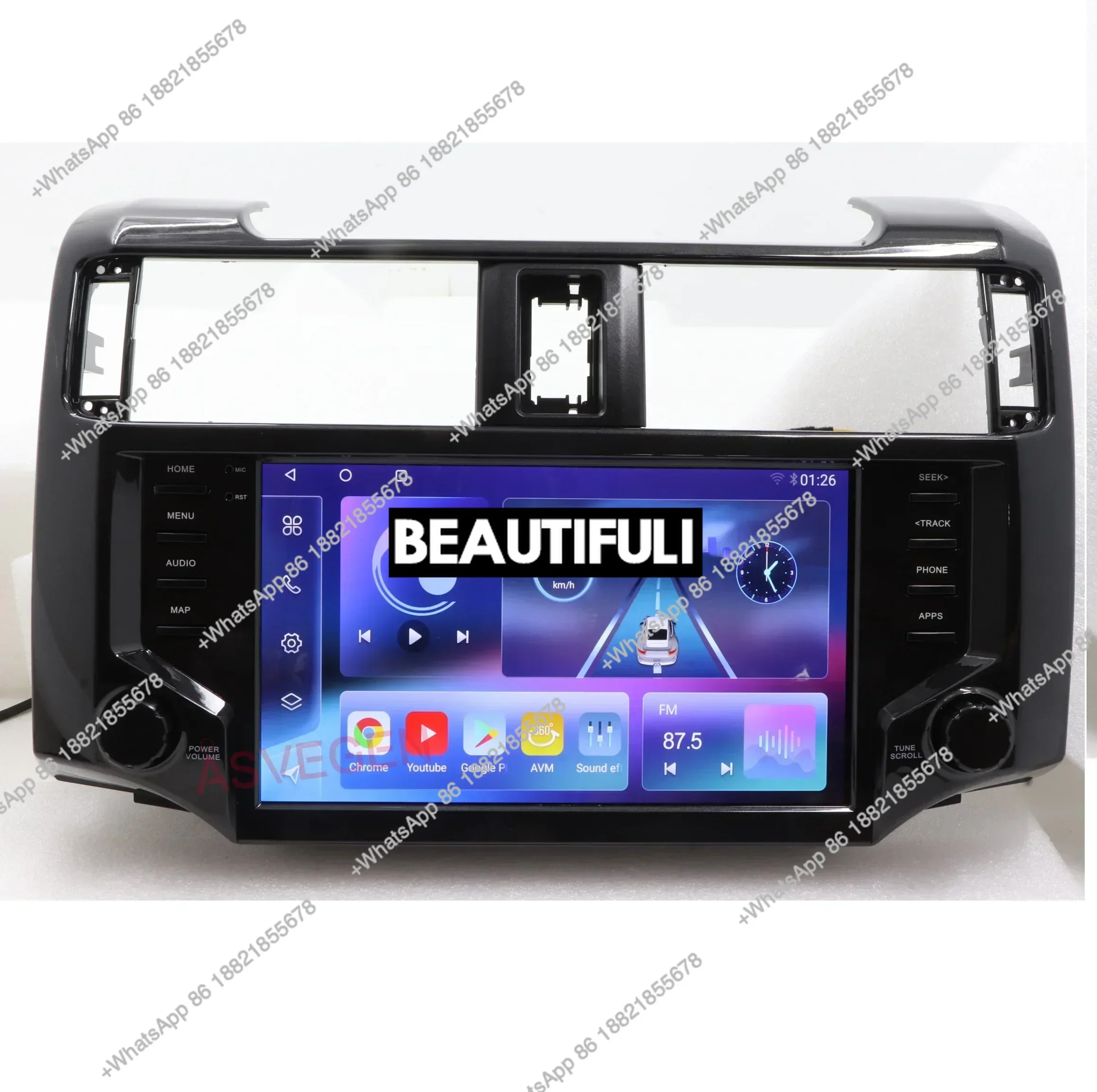 

13 Car DVD Radio Stereo Player For 4Runner 2010-2019 With Car GPS Navigation Mobile Phone Connection Carplay