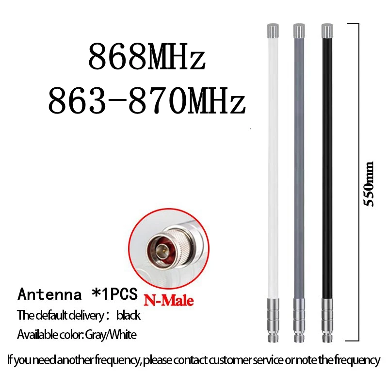 هوائي Lorawan 868 ميجا هرتز 863-870 ميجا هرتز 866 ميجا هرتز 869 ميجا هرتز هوائي خارجي من الألياف الزجاجية OMNI لهوائي نقطة اتصال لتعدين الهيليوم Meshtastic