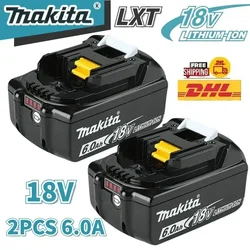 100% подлинная батарея Makita 6Ah/5Ah/3Ah для Makita 18 В BL1840 BL1830B BL1850B BL1850 BL1860 BL1815, сменная литиевая батарея