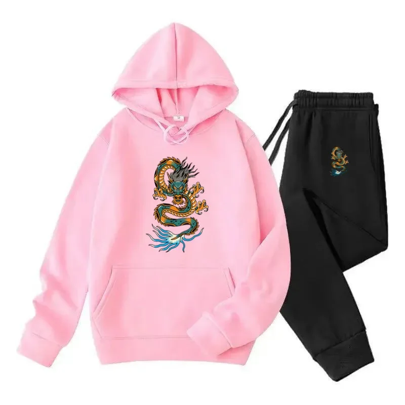 

Pink Sweatsuit Outfit Sets Men Hoodie Sweatshirt Sweatpants 2 Piece Sets Sweatsuit Suit Jogging Suits Tracksuit Set Sportswear