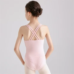 Hot Sale Cheap Kids Girls Children Dance Wear Cotton Spandex Nylon Camisole Ballet Leotards