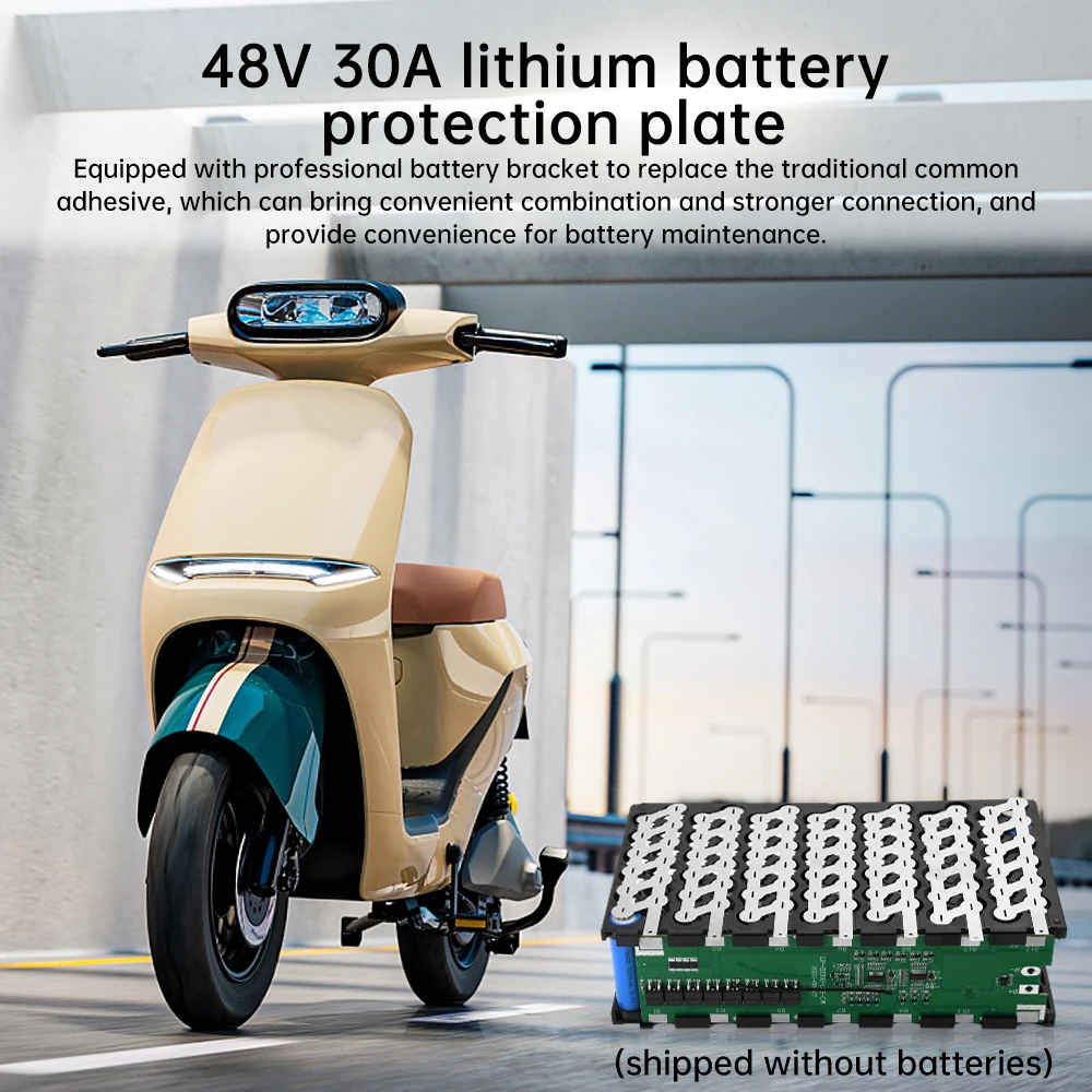 

13S 48V 6P Electric Scooter Battery Box 84*18650 Battery Pack Holder 48V 30A BMS Battery Charging Protection Board