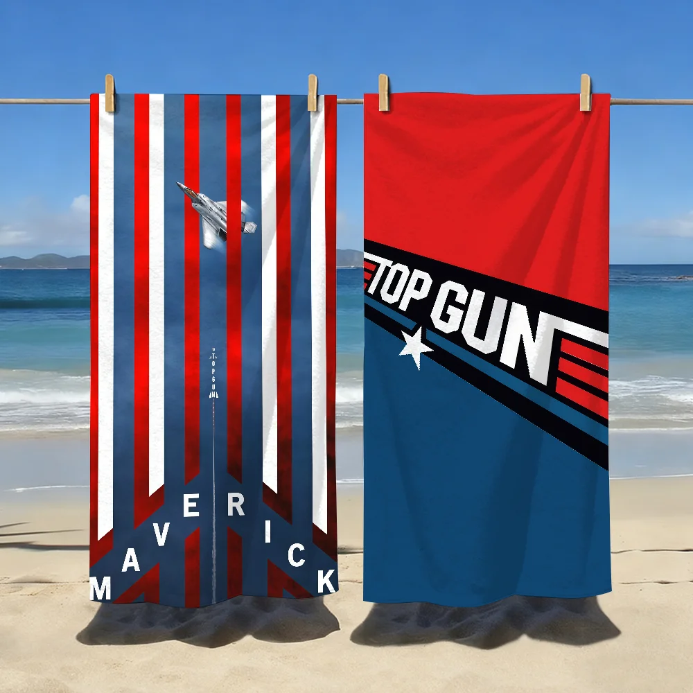 TV T-Top Gun Towel Sports Quick Dry Travel Camping Sandproof Soft Light Large Beach Towel