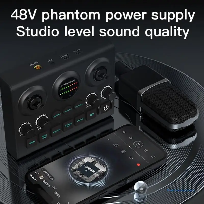 Quality Recording Sound Card With User Friendly Interfaces For Singers And Entertainers High Clear Recording DropShipping