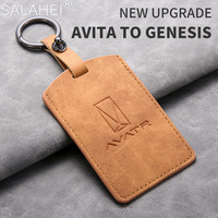 Sheepskin Leather Car Remote Key Case Cover key Bag Protection For AVATR 11 12 Avita 11 2023 Keychain Accessories