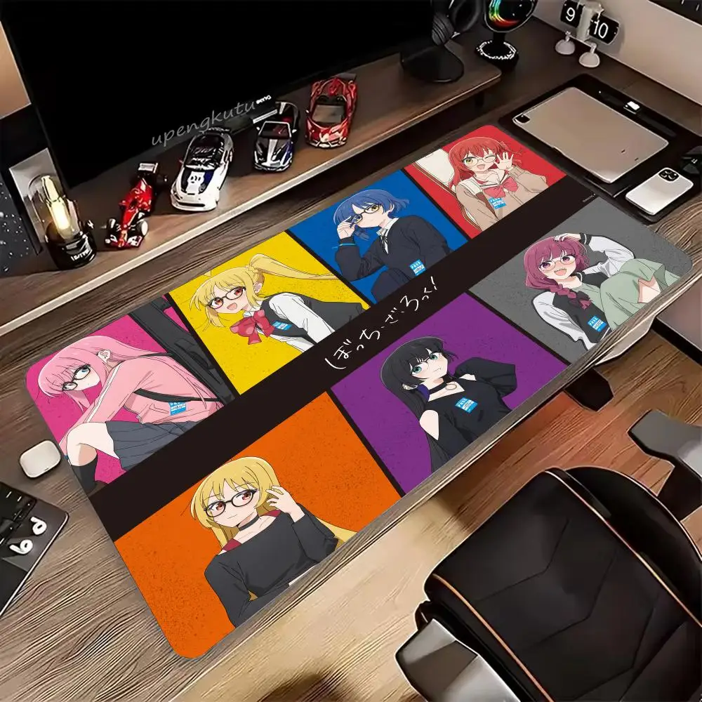 

Bocchi The Rock Large Gaming Mousepad Game Rubber Computer Anime Mouse Pad Gamer Locking Edge Accessories HD Print Mouse Mat
