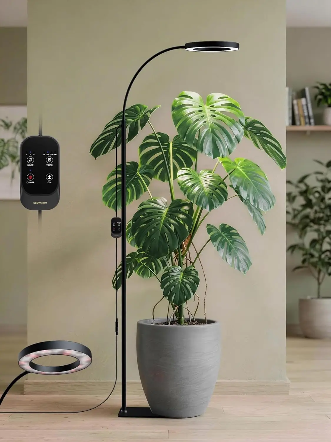 

Adjustable Full Spectrum LED Grow Light Floor Lamp with Timer & Dimmer for Indoor Plants