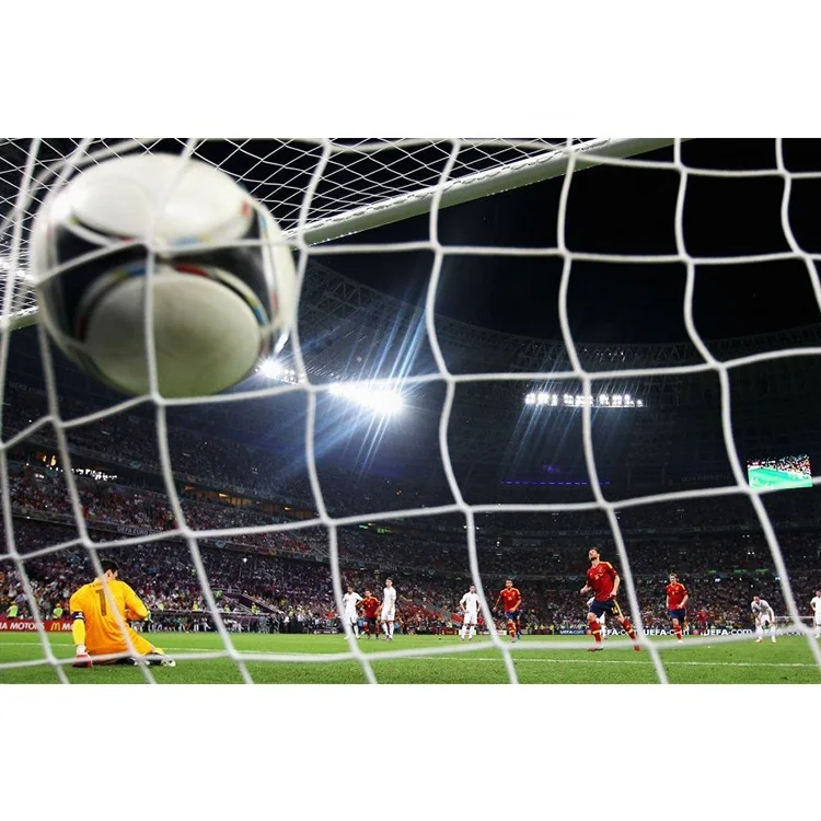 공장 맞춤형 축구 테니스 네트 고품질 폴리에스터 블랙 화이트 스포츠 축구 네트