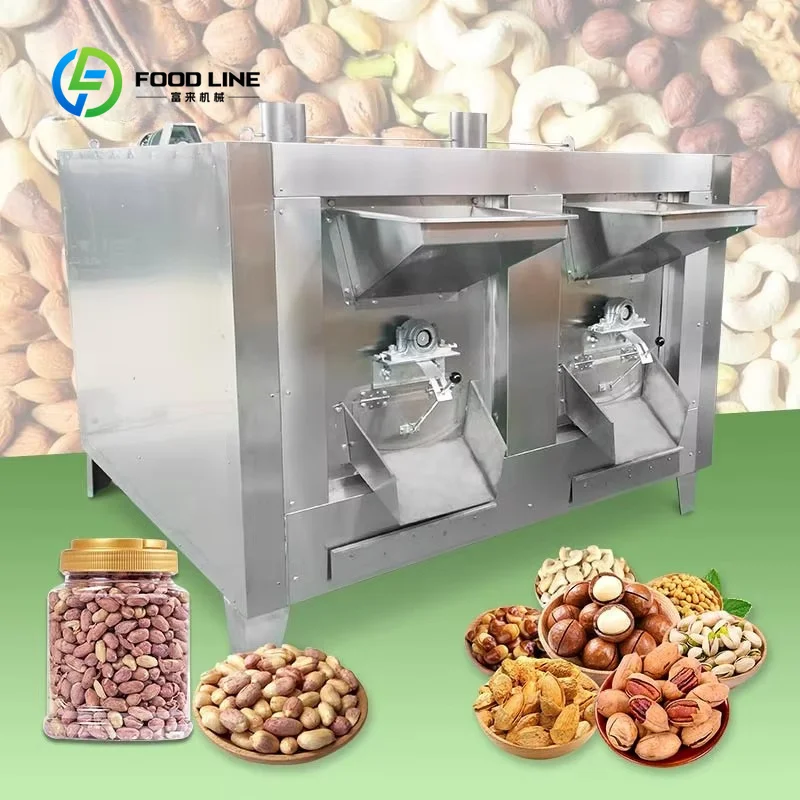 Sesame Soybean Wheat Pecan Drum Roaster Sunflower Malt Electric Almond Nut Roast Chestnut Industry Machine Customized
