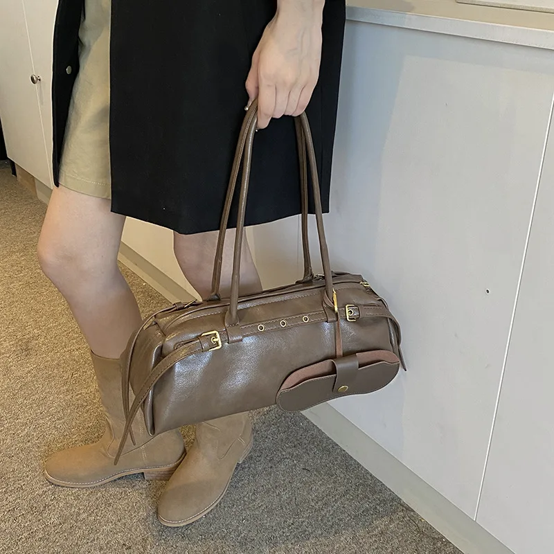 Ladies' handbag 2026 Large capacity tote bag Female commuting shoulder bag Fashionable hand-held diagonal cross bag underarm bag