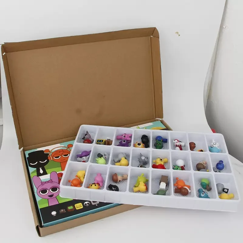 24 pz/48 pz/scatola Sprunki Action Figure Cieco Scatola Intera Set Sprunkies Gioco Giocattolo per Dare Giochi Ventole Natale Calendario Advento Regalo