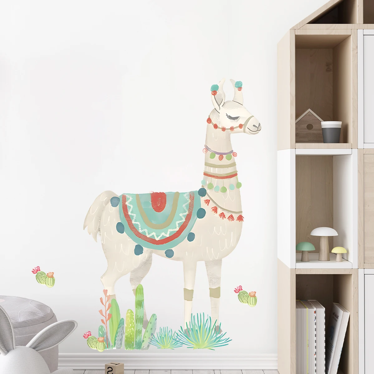 Cartoon Cute Horse Animal Wall Stickers Removable for Bedroom Living Room Nursery Decoration Wall Decals
