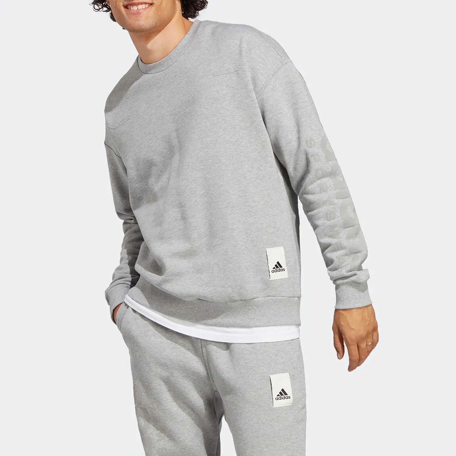 

Adidas genuine Spring New Men's Round-neck Long-sleeve Hoodie IA9365