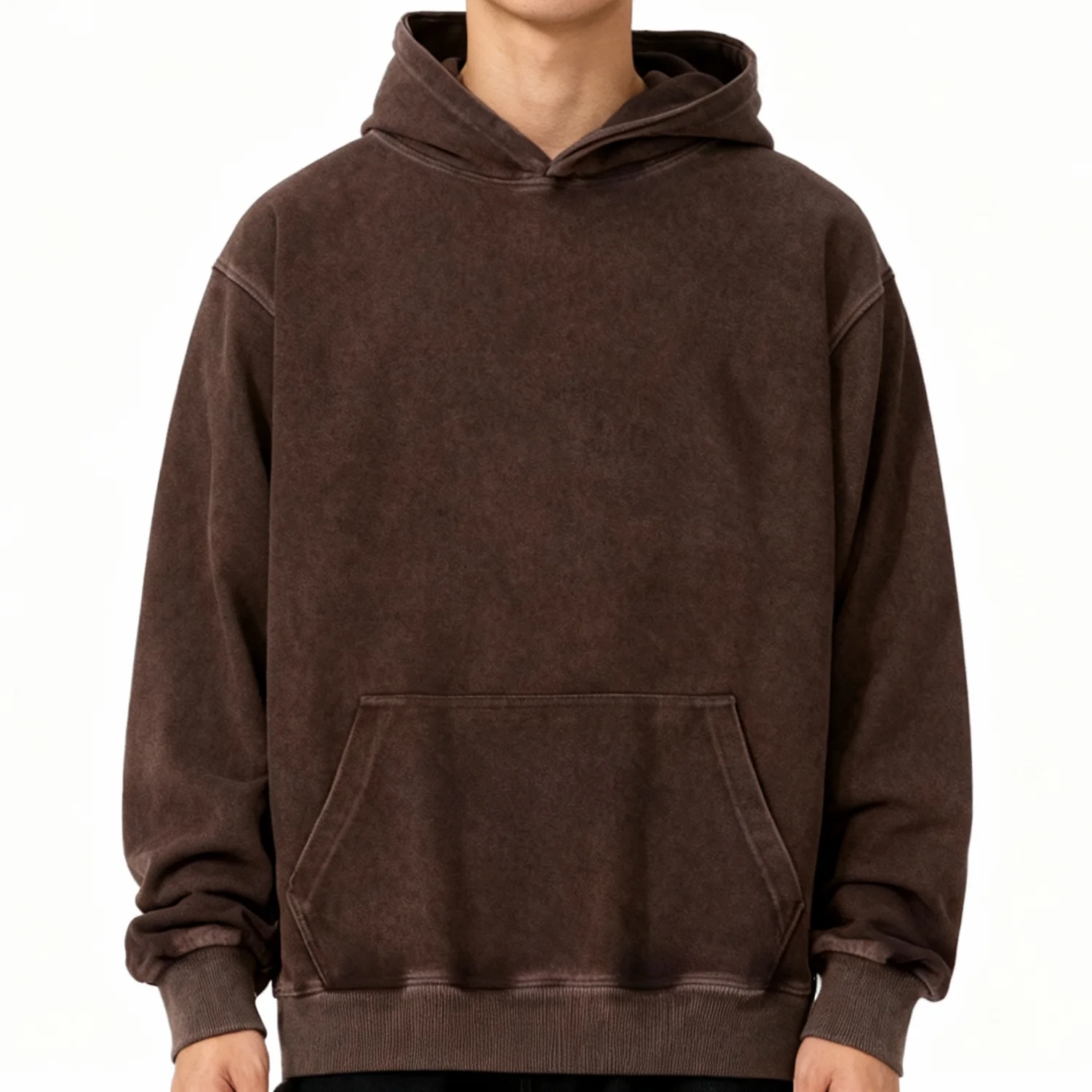 Maßgeschneidertes, gewaschenes Vintage-Sweatshirt mit Kapuze | Hip-Hop-Straßenstil | Party | schwere Baumwolle / Premium-Baumwolle | Streetwear / Unisex – Detail 6