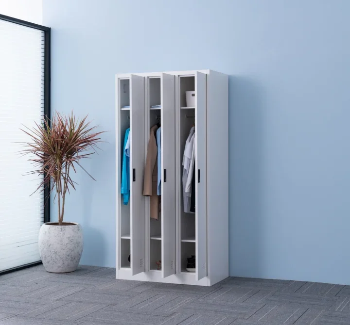 2026 Large Storage Heavy Duty Cabinet with 3-door Wardrobe for Living Room,staff Room,college,Apartment,Factory,Workshop