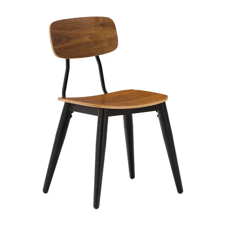 Modern Restaurant Cafe Furniture Wood Metal Dining Chair Outdoor Hotel Living Room Workshop Hospital