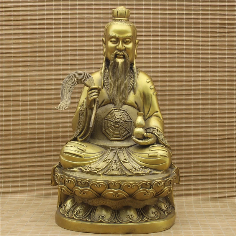 Sanqing Statue Pure Copper Pre-Originator Moral Heaven Statue Cybertron-Primus Lingbao Heaven Statue Sanqing Ancestor Statue