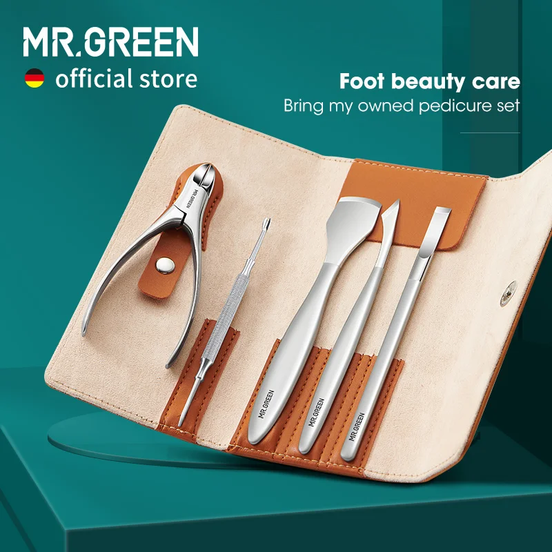 MR.GREEN Pedicure zestaw noży profesjonalny wrastający paznokieć narzędzia do pielęgnacji stóp ze stali nierdzewnej ze stalowymi ćwiekami szczypce Clipper Remover Kit