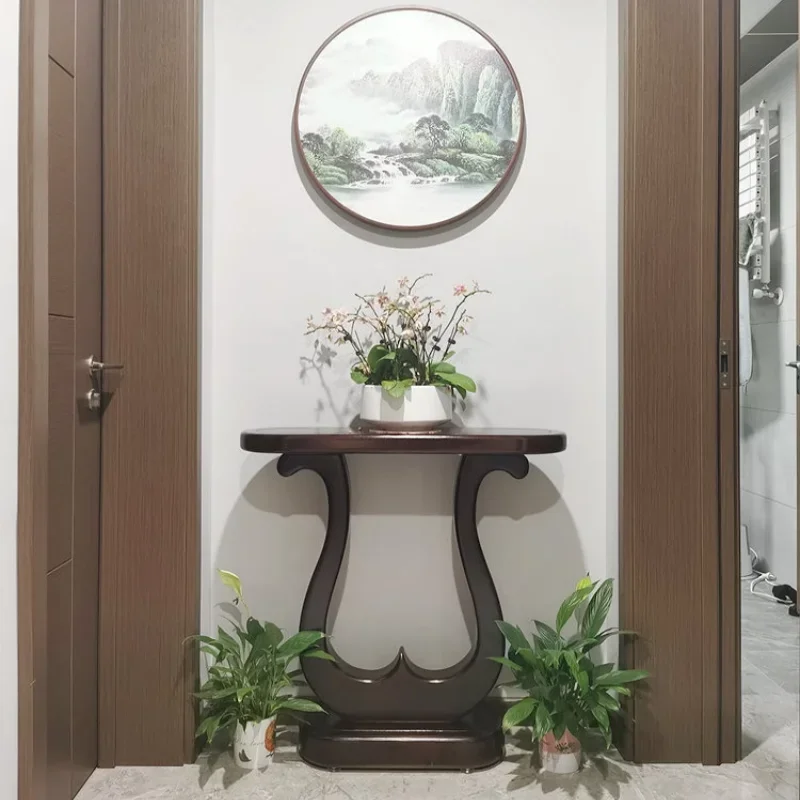Customizable Entryway Modern Corner Table Hallway Wood Salon Luxury Console Table Nordic Unique